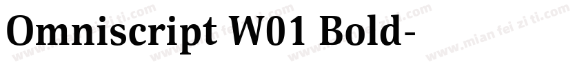 Omniscript W01 Bold字体转换